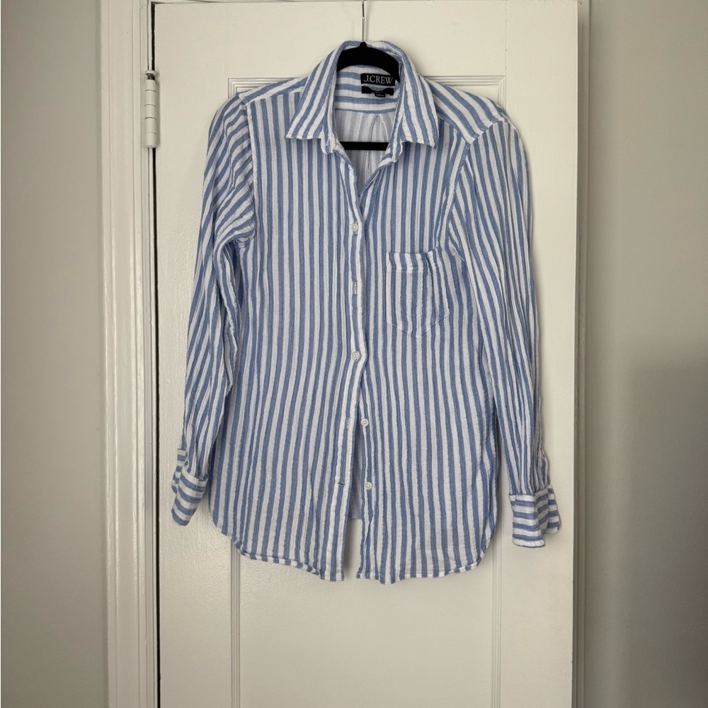 J. Crew Blue Striped Shirt